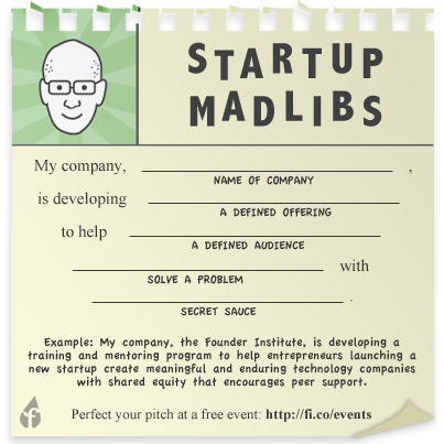 Startup Madlibs